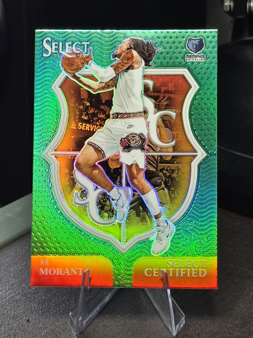 Panini Select Certified Ja Morant Orange Yellow Red Prizm Card